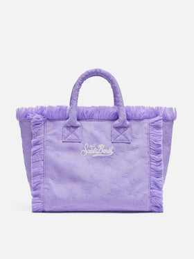 Colette Sponge lilac stars embossed terry handbag