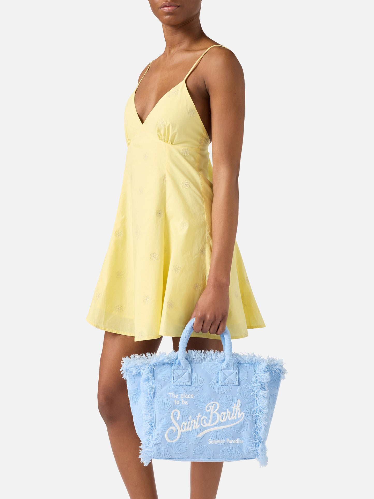 Terry effect Colette bag with raised shell detail