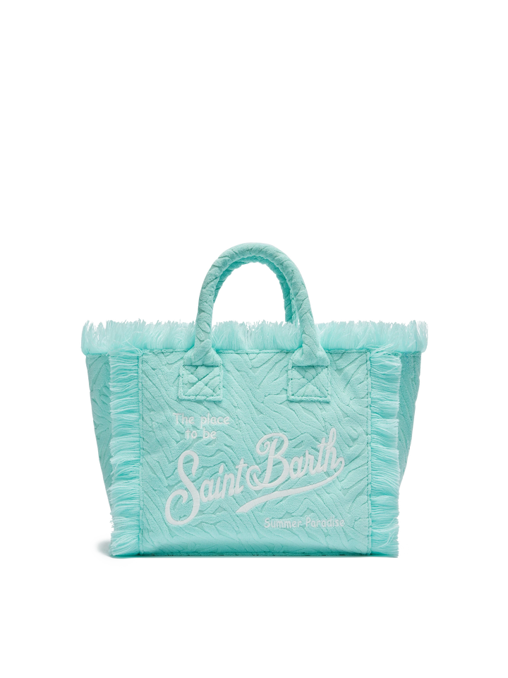 Colette Sponge water green zebra embossed terry handbag