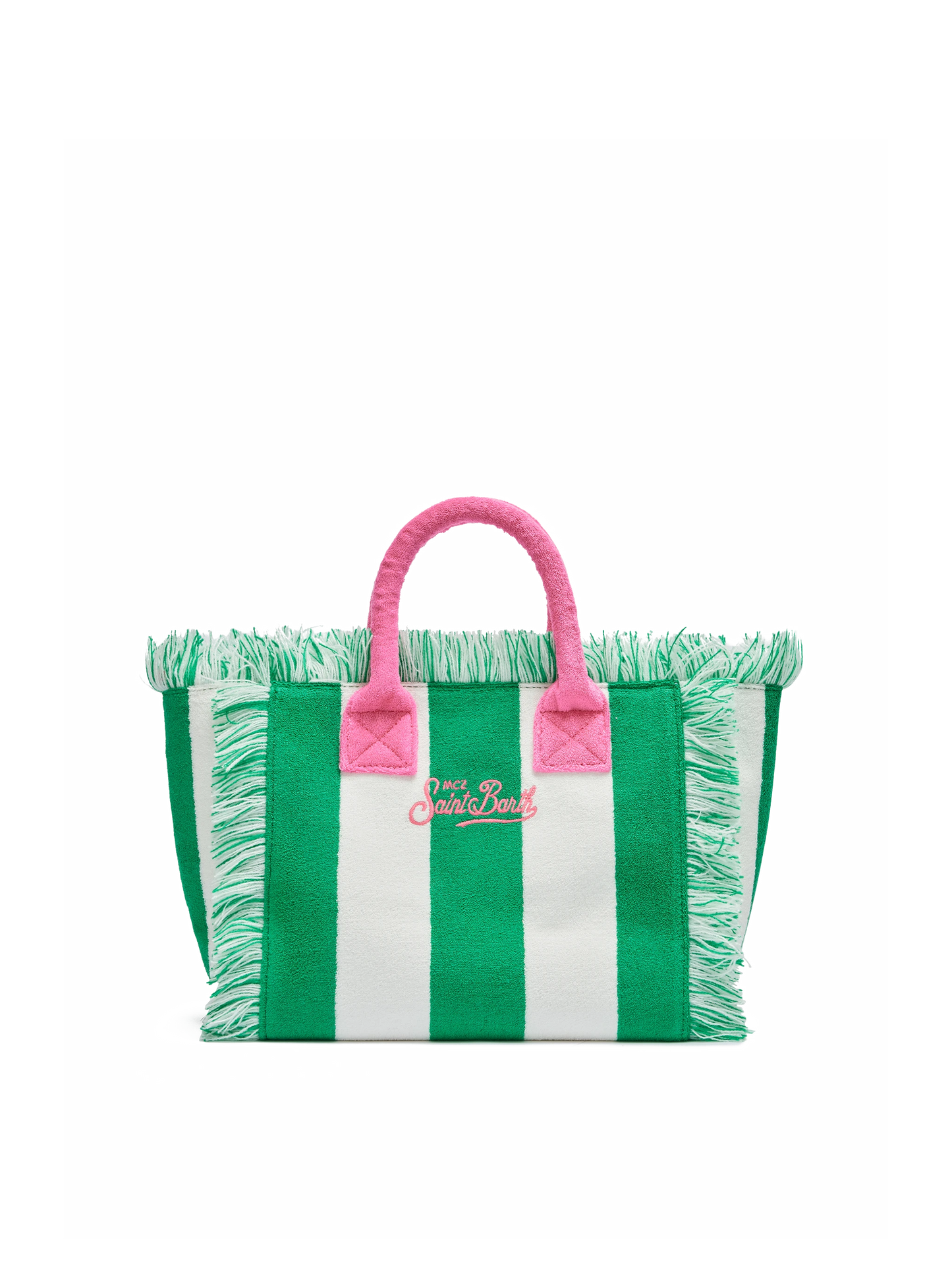 Colette Sponge green striped terry handbag - MC2 Saint Barth