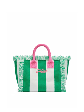 Colette Sponge green striped terry handbag - MC2 Saint Barth