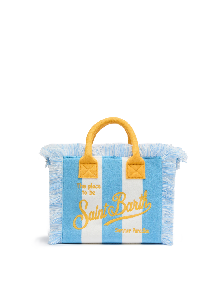 Colette Sponge hellblau gestreifte Frottee-Handtasche