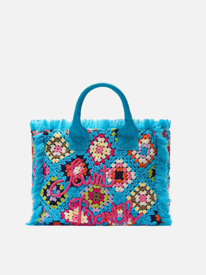 Colette türkisfarbene Häkelhandtasche
