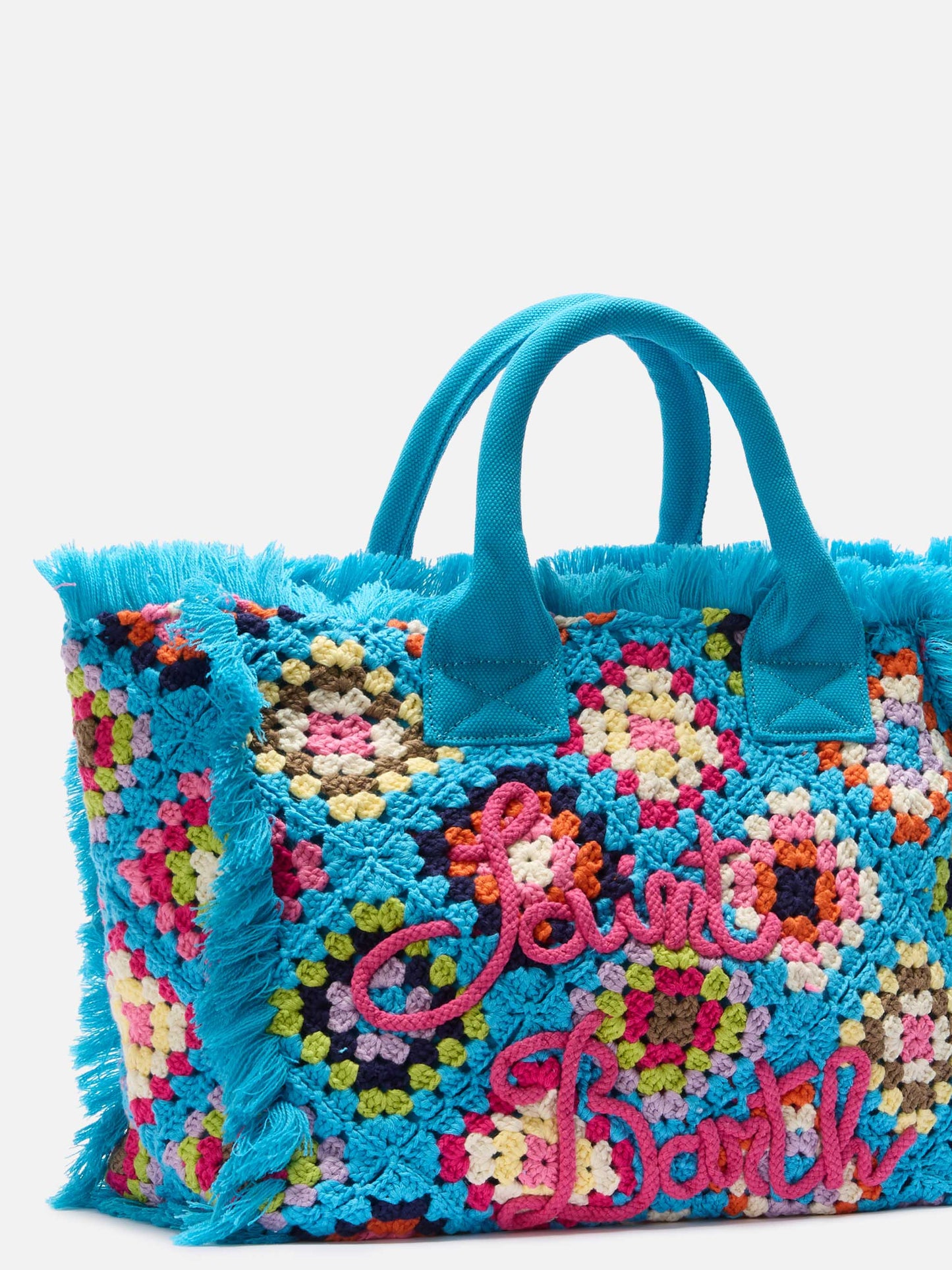 Colette türkisfarbene Häkelhandtasche