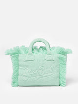 Sage green Colette Terry embossed handbag