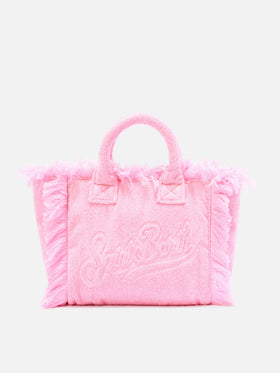 Borsa Colette in tessuto effetto spugna rosa