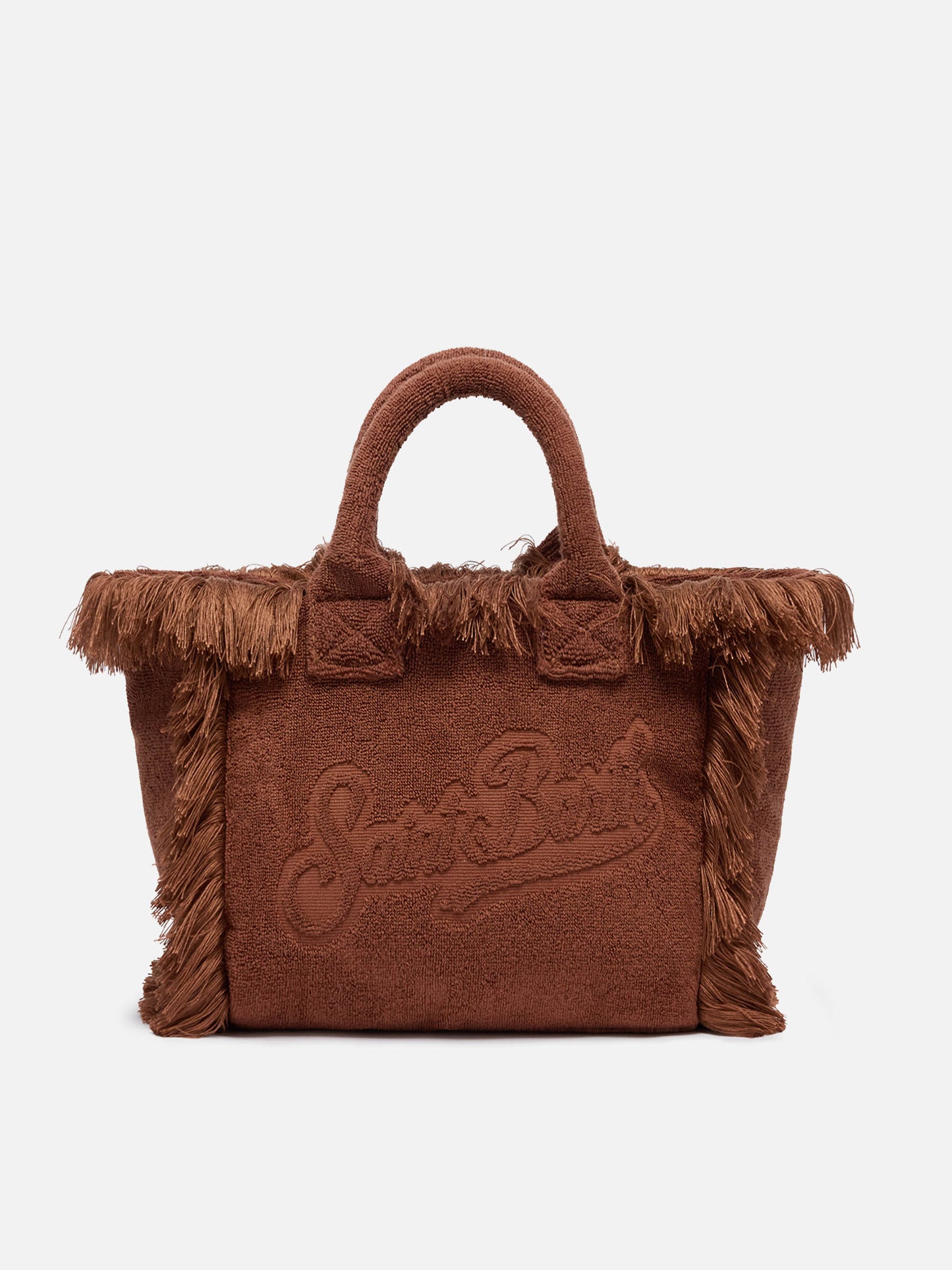 Borsa Colette in spugna marrone con rilievo