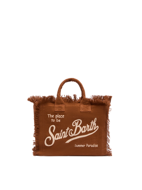 Colette linen brown handbag
