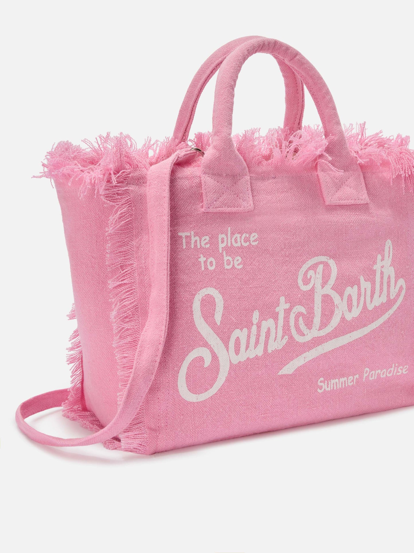 Pink solid color linen Colette bag