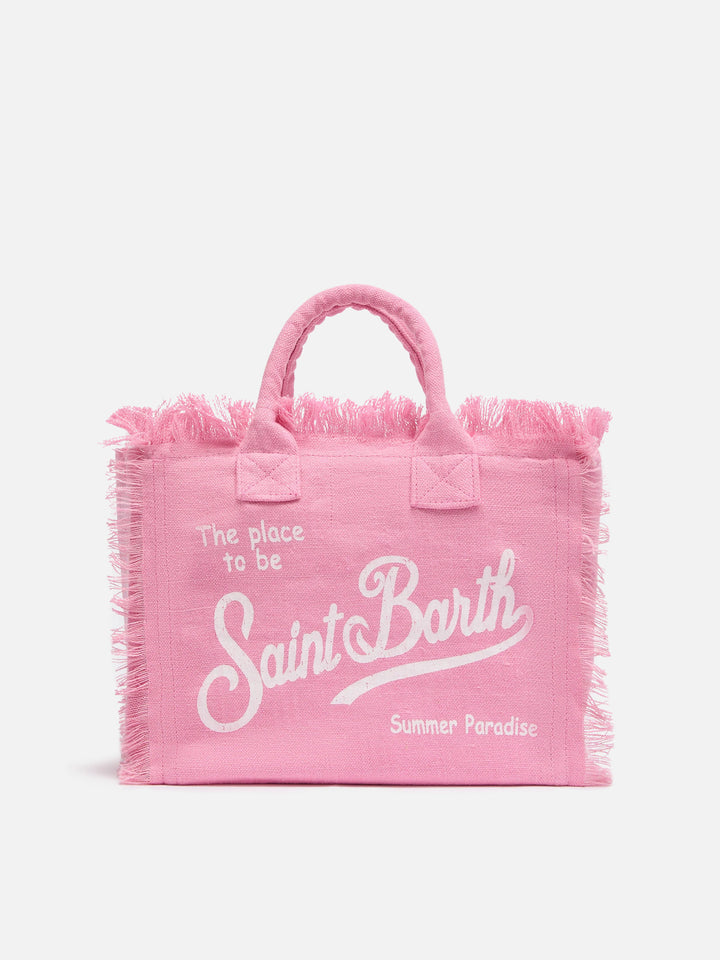 Borsa Colette in lino rosa