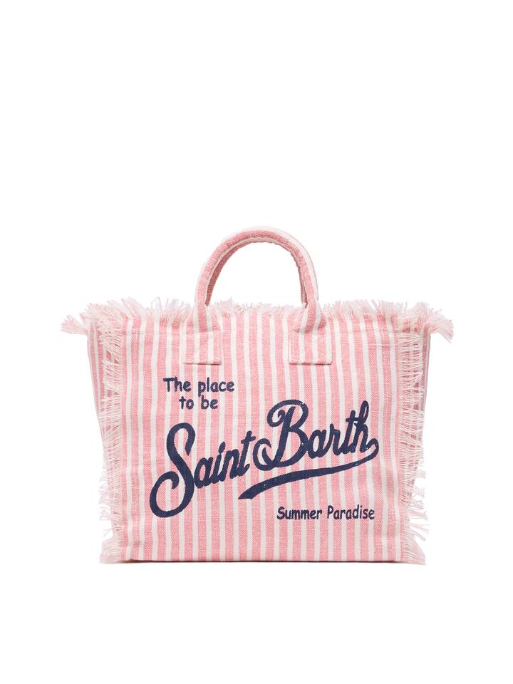 Colette Leinenhandtasche mit Streifendruck