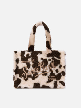 Borsa a mano Colette Teddy in sherpa muccato