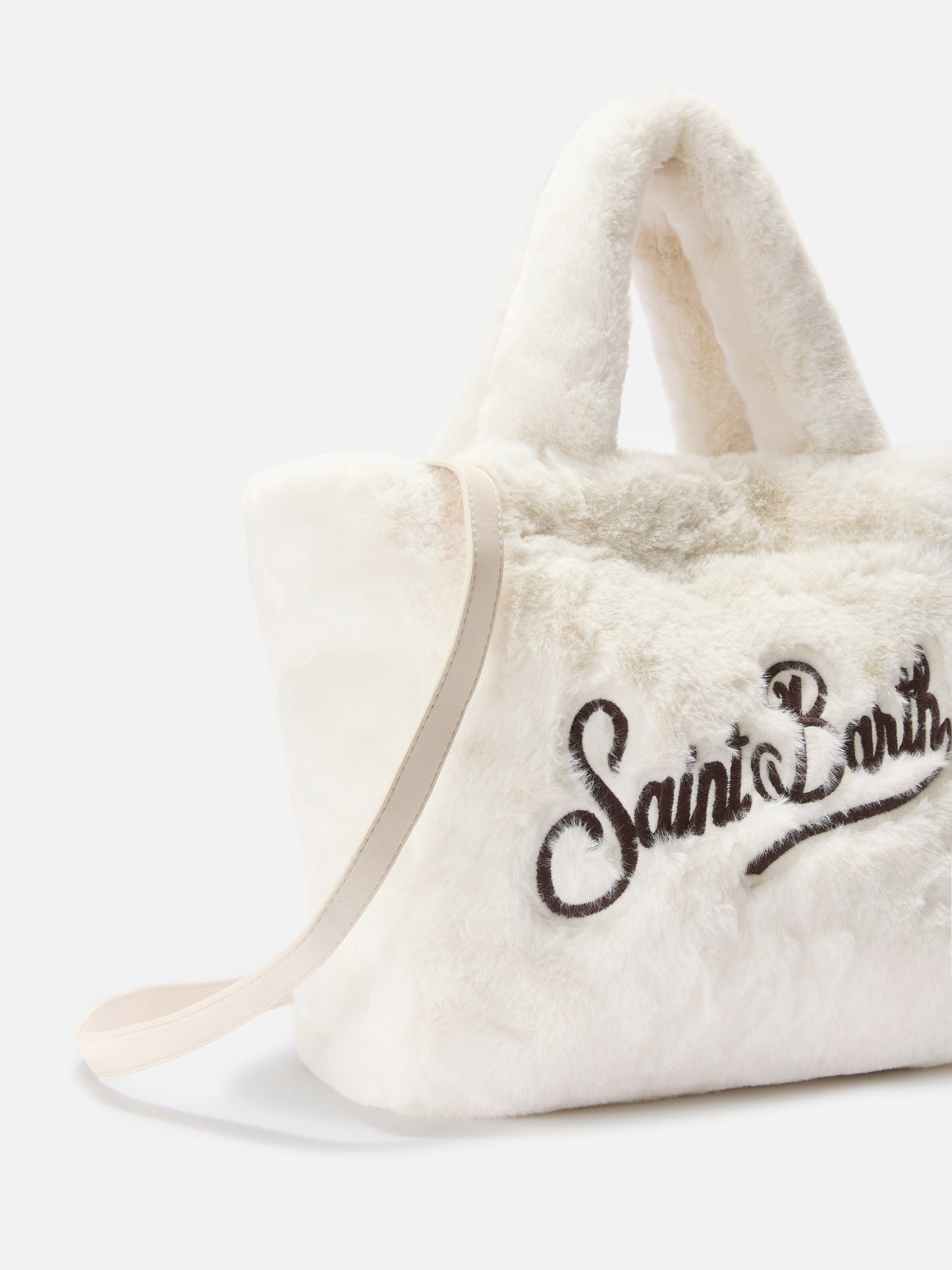 Colette Soft Handbag in white faux fur