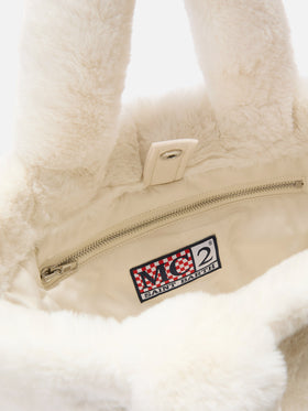 Colette Soft Handbag in white faux fur