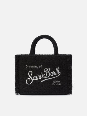 Borsa a mano Colette Tweed in misto lana nera