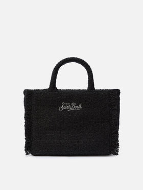 Borsa a mano Colette Tweed in misto lana nera