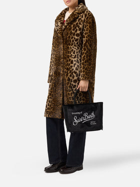 Colette Velvet Handbag in black velvet