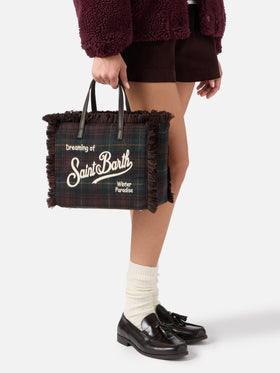 Borsa Colette in lana con motivo tartan