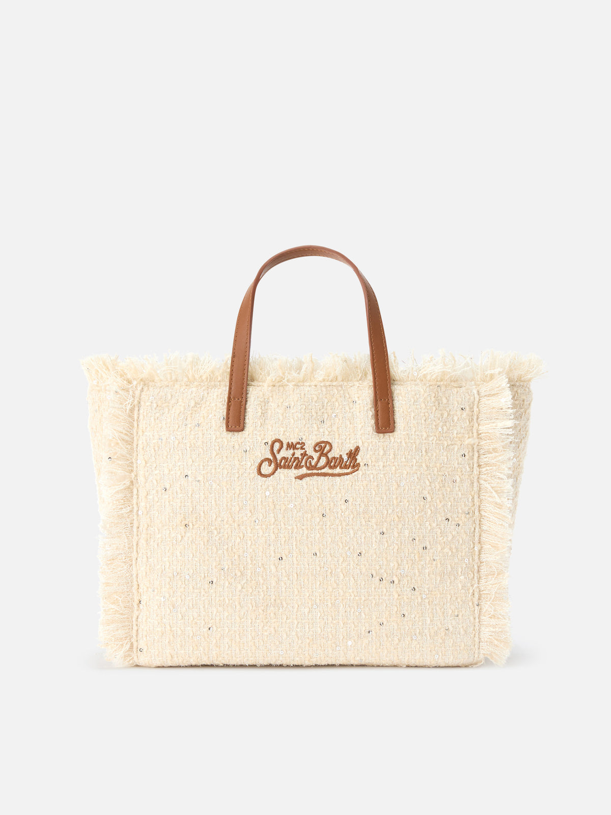 Beige Colette Tasche mit Pailletten und Logo-Stickerei 