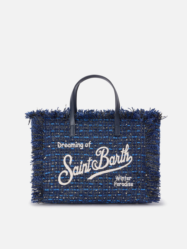 Bolso Navy blue Colette con hilos de lurex y bordado con logotipo 