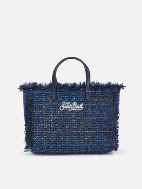 Bolso Navy blue Colette con hilos de lurex y bordado con logotipo 