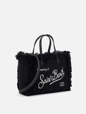 Bolso Colette negro con diseño de punto acanalado 