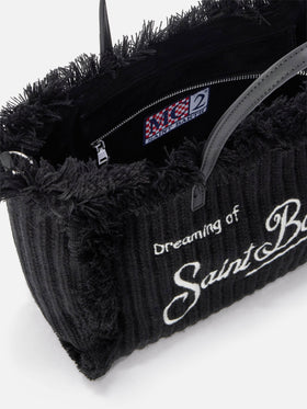 Bolso Colette negro con diseño de punto acanalado 