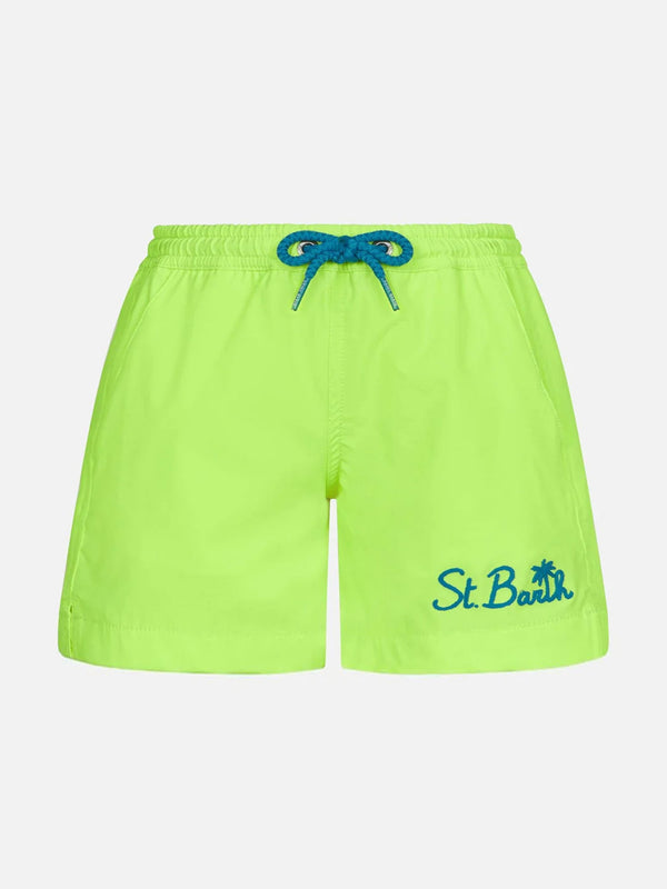 Boy comfort fluo yellow swim shorts