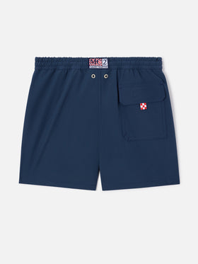 Boy comfort navy blue swim shorts