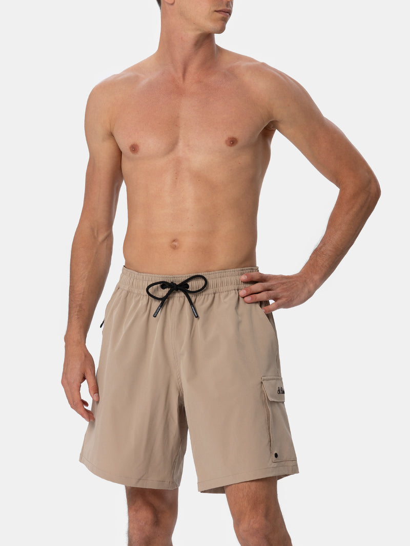 Herren beige Comfort Travel Badeshorts