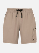 Man beige Comfort Travel swim shorts