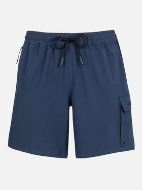 Blaue Comfort-Badeshorts für Herren