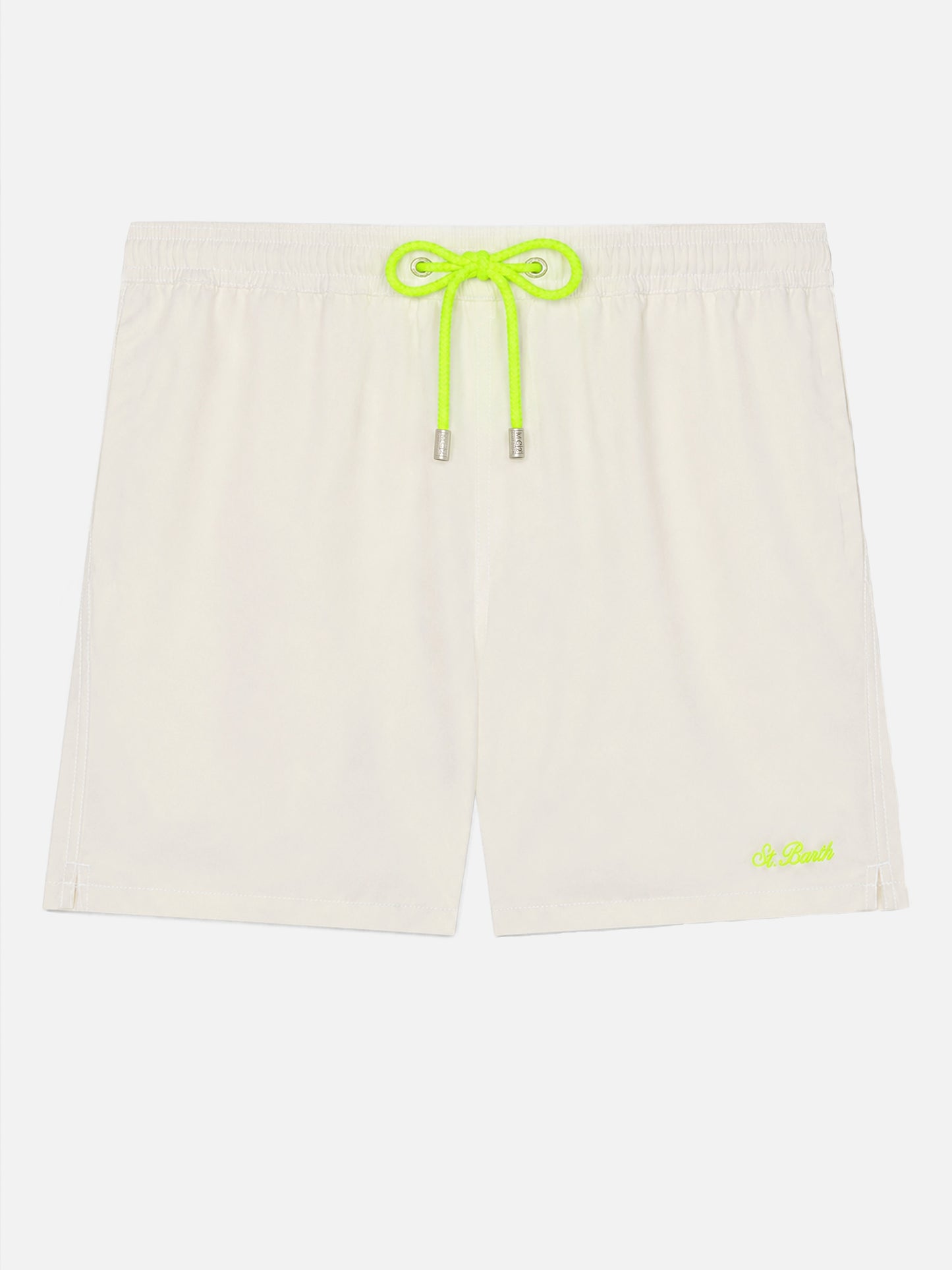 Costume mare Comfort bianco con ricamo St. Barth