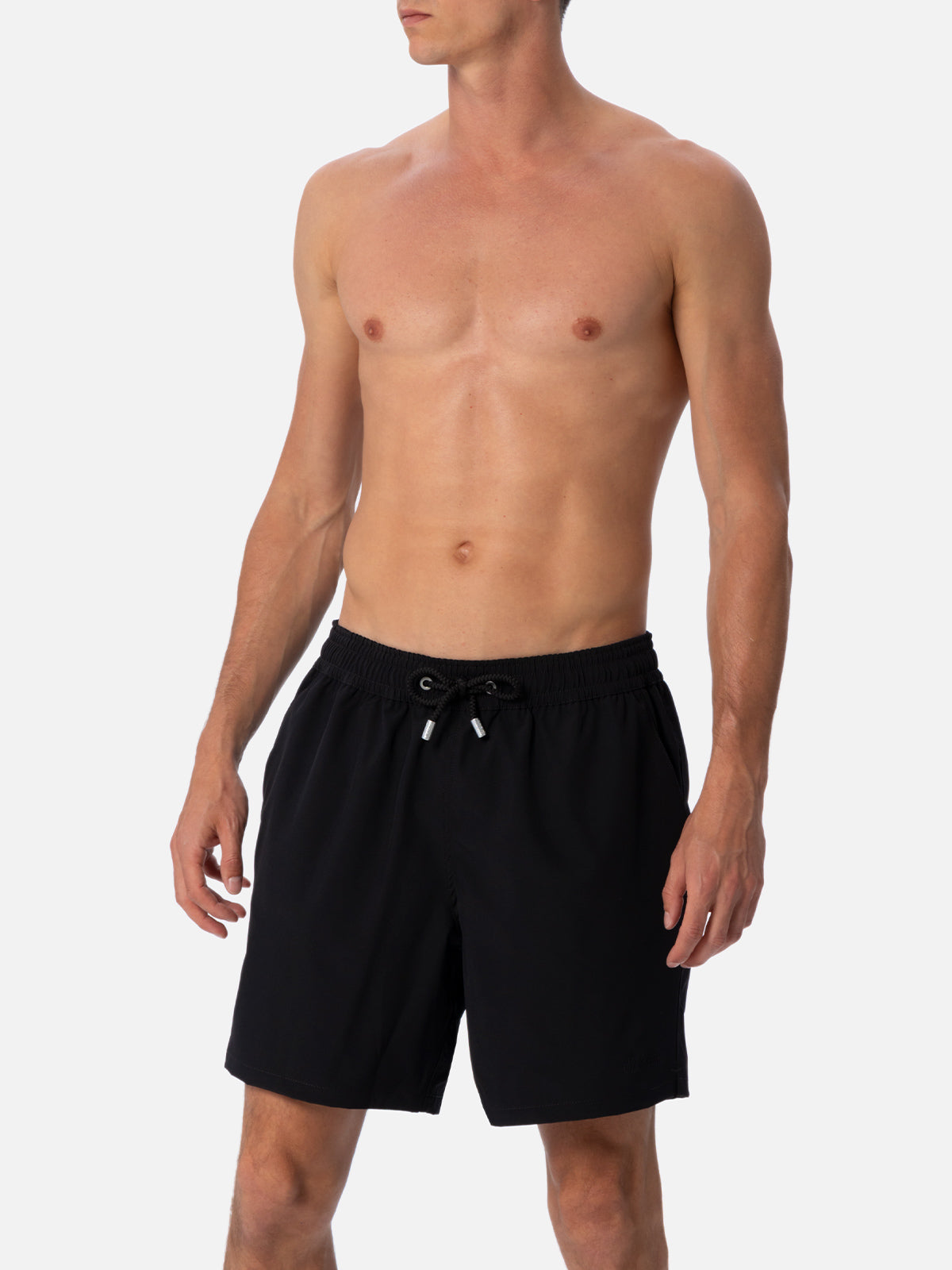 Schwarze Comfort-Badeshorts für Herren