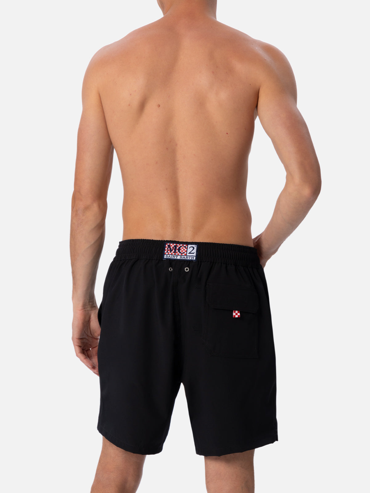 Schwarze Comfort-Badeshorts für Herren