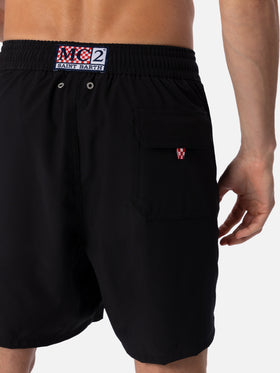 Schwarze Comfort-Badeshorts für Herren