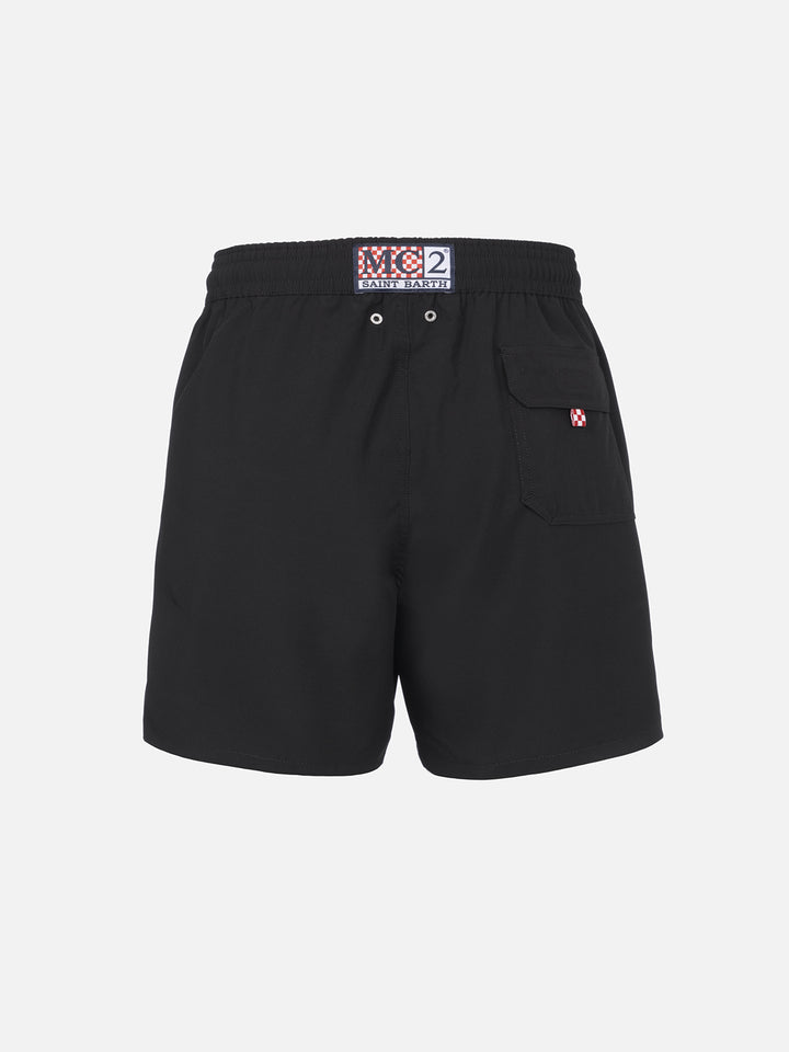 Schwarze Comfort-Badeshorts für Herren