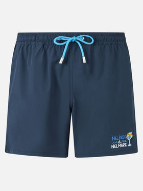 Man Comfort Badeshorts mit „Nel bere e nel mare“-Stickerei | INSULTI LUMINOSI SONDEREDITION