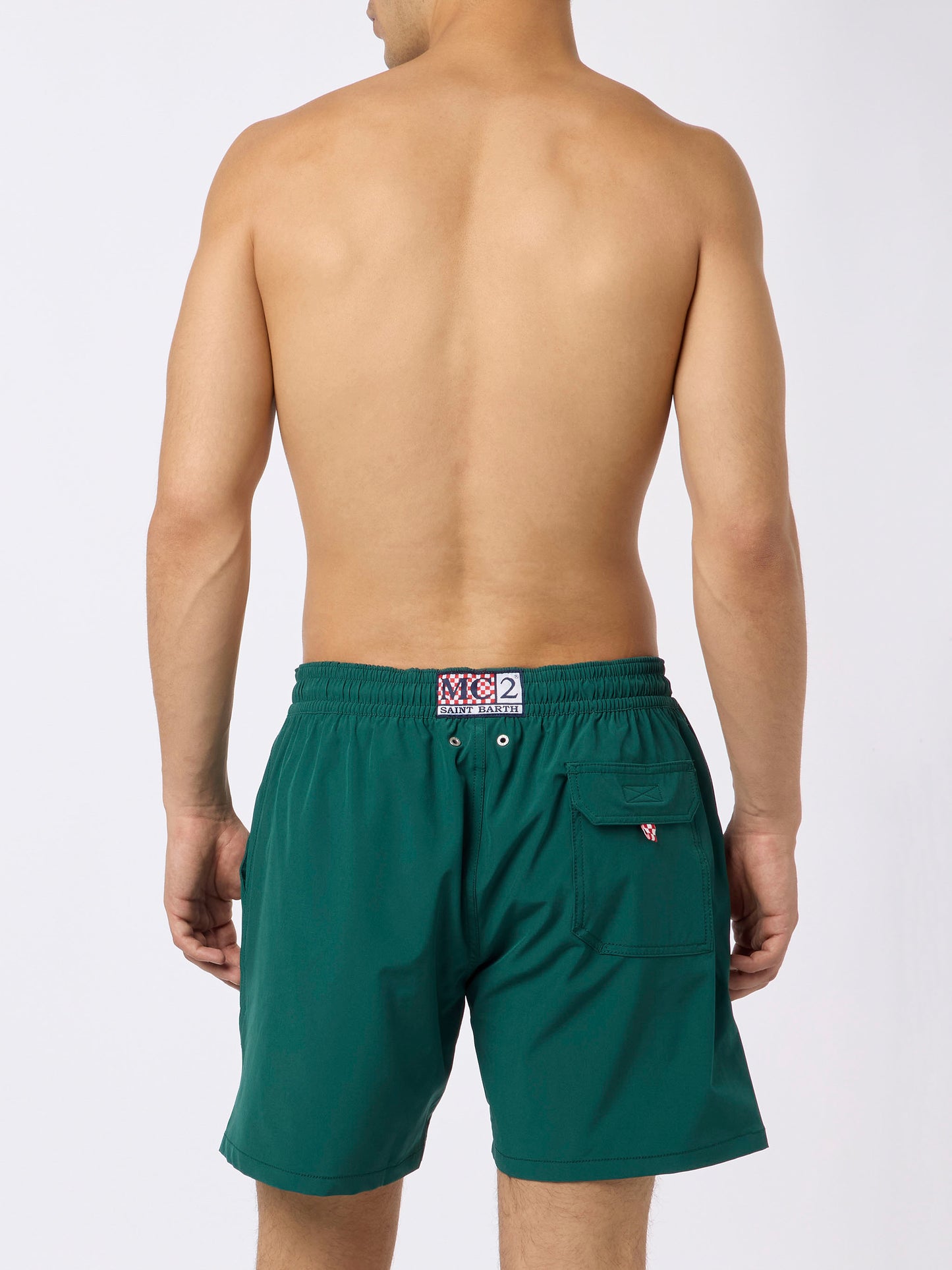 Classic stretch Comfort swim shorts with Forte dei Drammi embroidery | INSULTI LUMINOSI SPECIAL EDITION