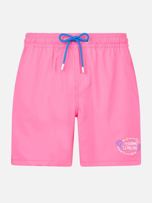 Herren-Badeshorts „Comfort“ mit „Mi girano le palline“-Stickerei | INSULTI LUMINOSI SONDEREDITION