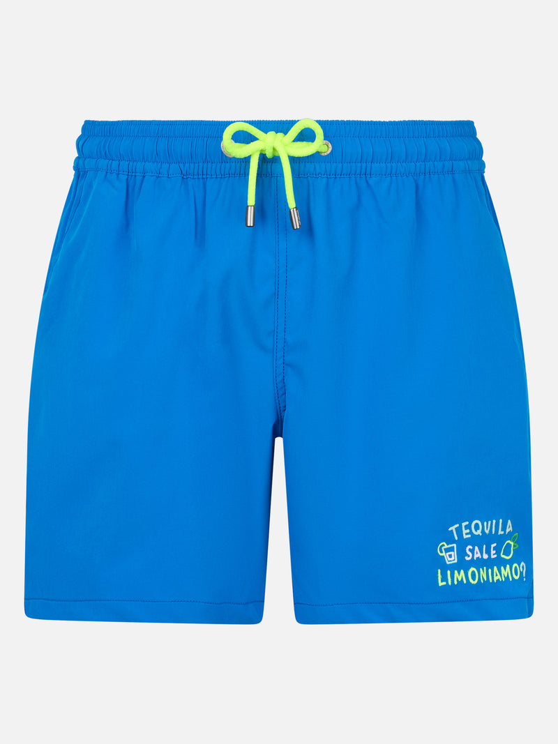 Man Comfort Badeshorts mit Tequila, Sale, Limoniamo-Stickerei | INSULTI LUMINOSI SONDEREDITION