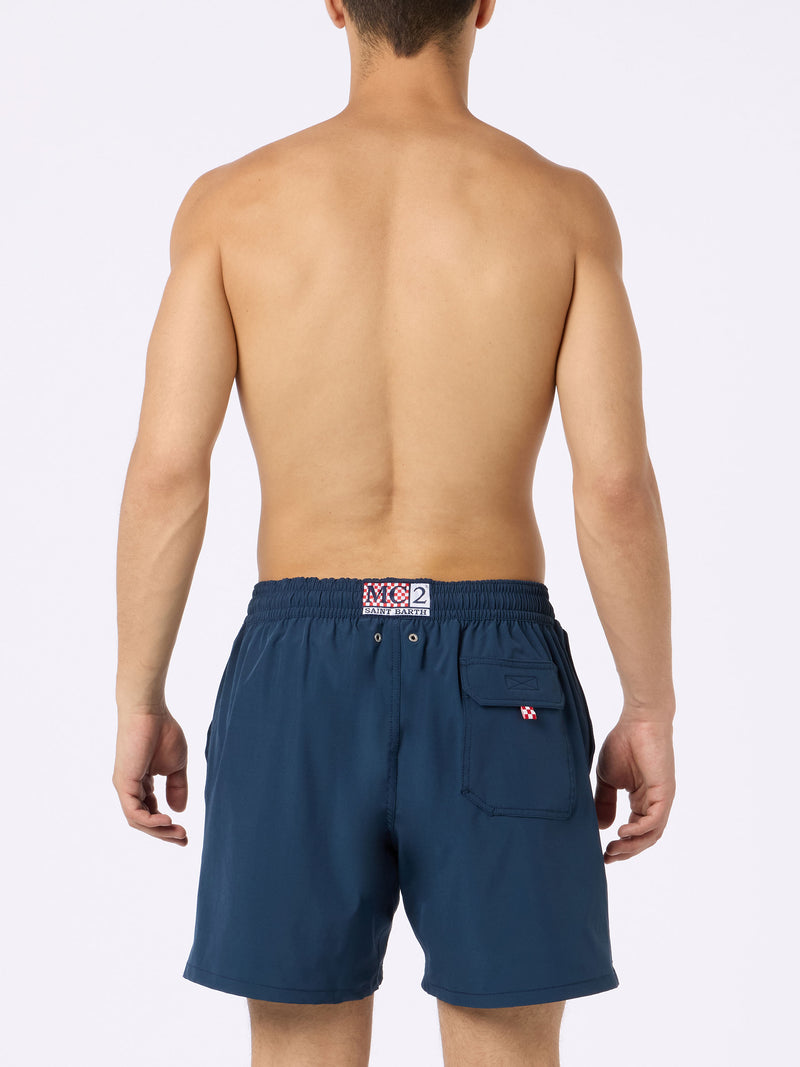 Man Comfort swim shorts with Dal Padel alla Brace embroidery | INSULTI LUMINOSI SPECIAL EDITION