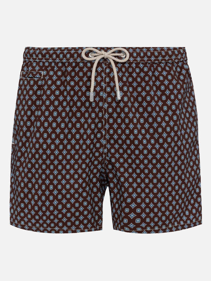 Comfort Light swim shorts with tie print