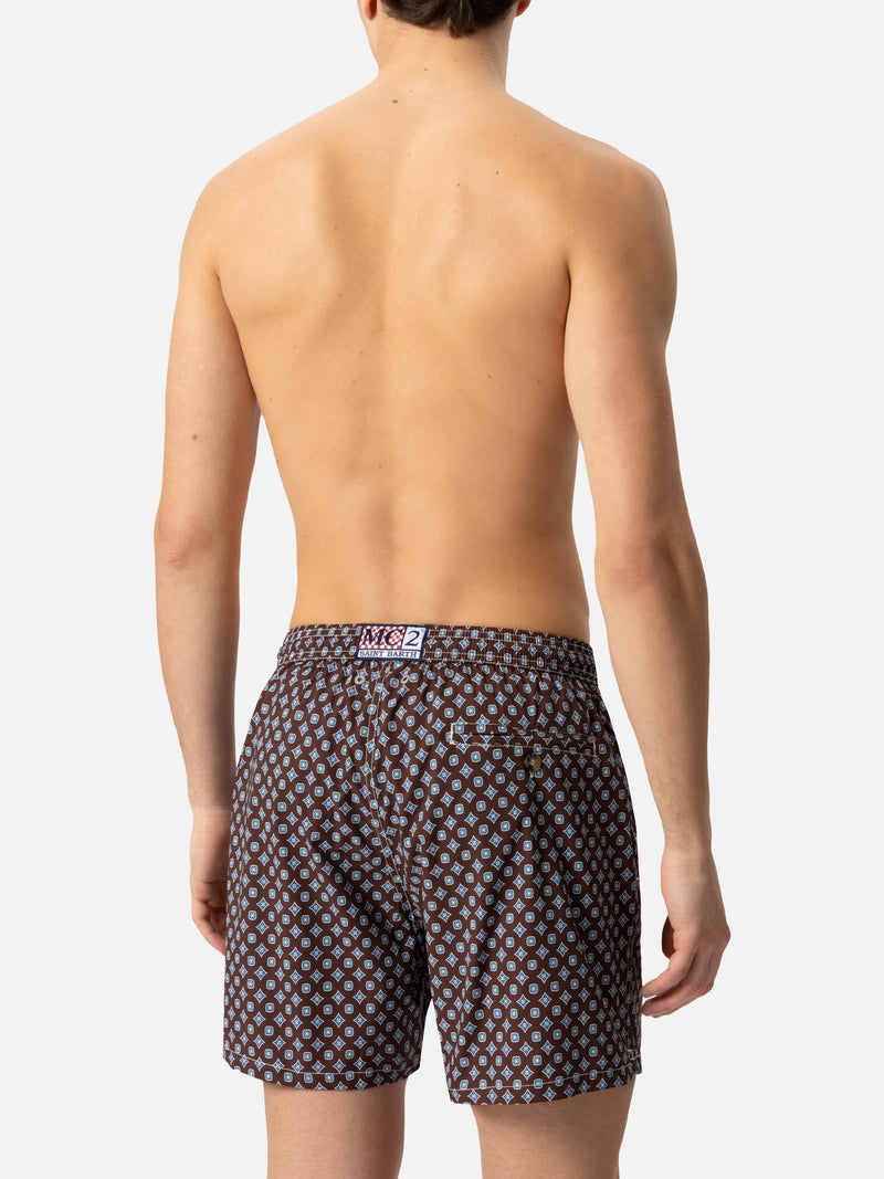 Comfort Light swim shorts with tie print