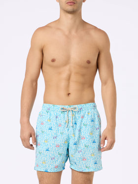 Comfort Light swim shorts with crabs print - MC2 Saint Barth