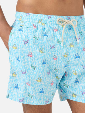 Costume classico elasticizzato Comfort Light con stampa granchi