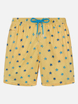 Man Comfort Light Badeshorts mit Seestern-Print