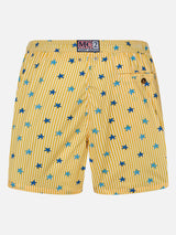 Man Comfort Light Badeshorts mit Seestern-Print