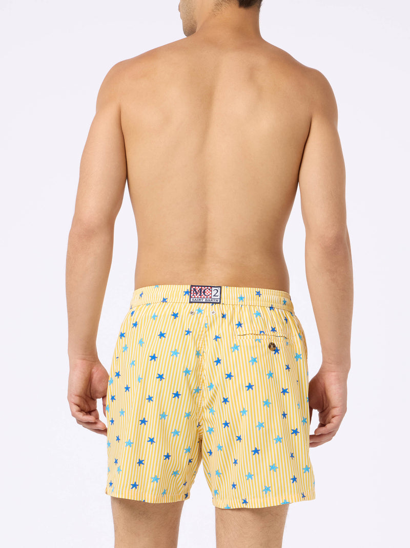 Man Comfort Light Badeshorts mit Seestern-Print