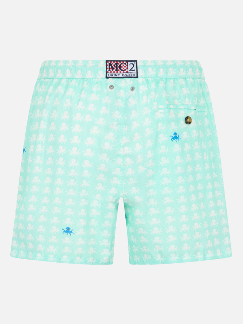 Man Comfort Light Badeshorts mit Oktopus-Print